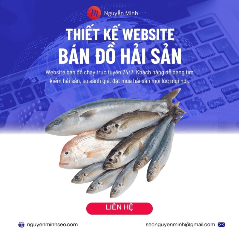 thiết kế website bán đồ ăn hải sản tươi sống,thiết kế website bán hải sản