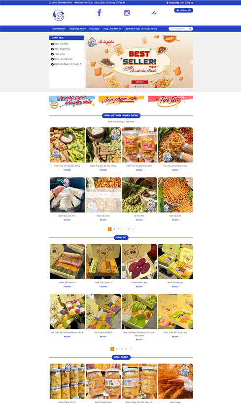 thiết kế web bán đồ ăn đêm,thiết kế website bán đồ ăn đêm