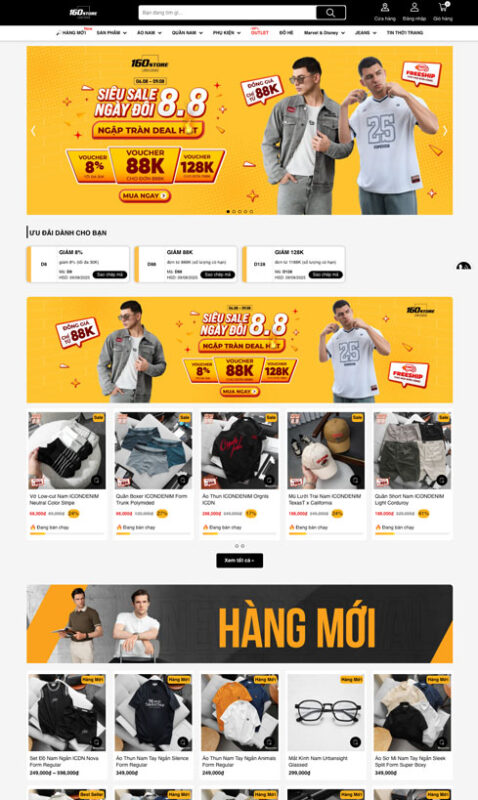 thiết kế website thời trang, thiết kế web bán quần áo, web bán quần áo, mẫu website thời trang