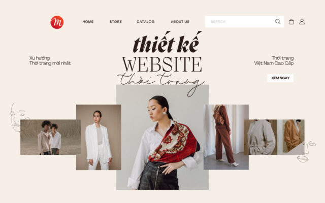 thiết kế website thời trang, thiết kế web bán quần áo, web bán quần áo, mẫu website thời trang