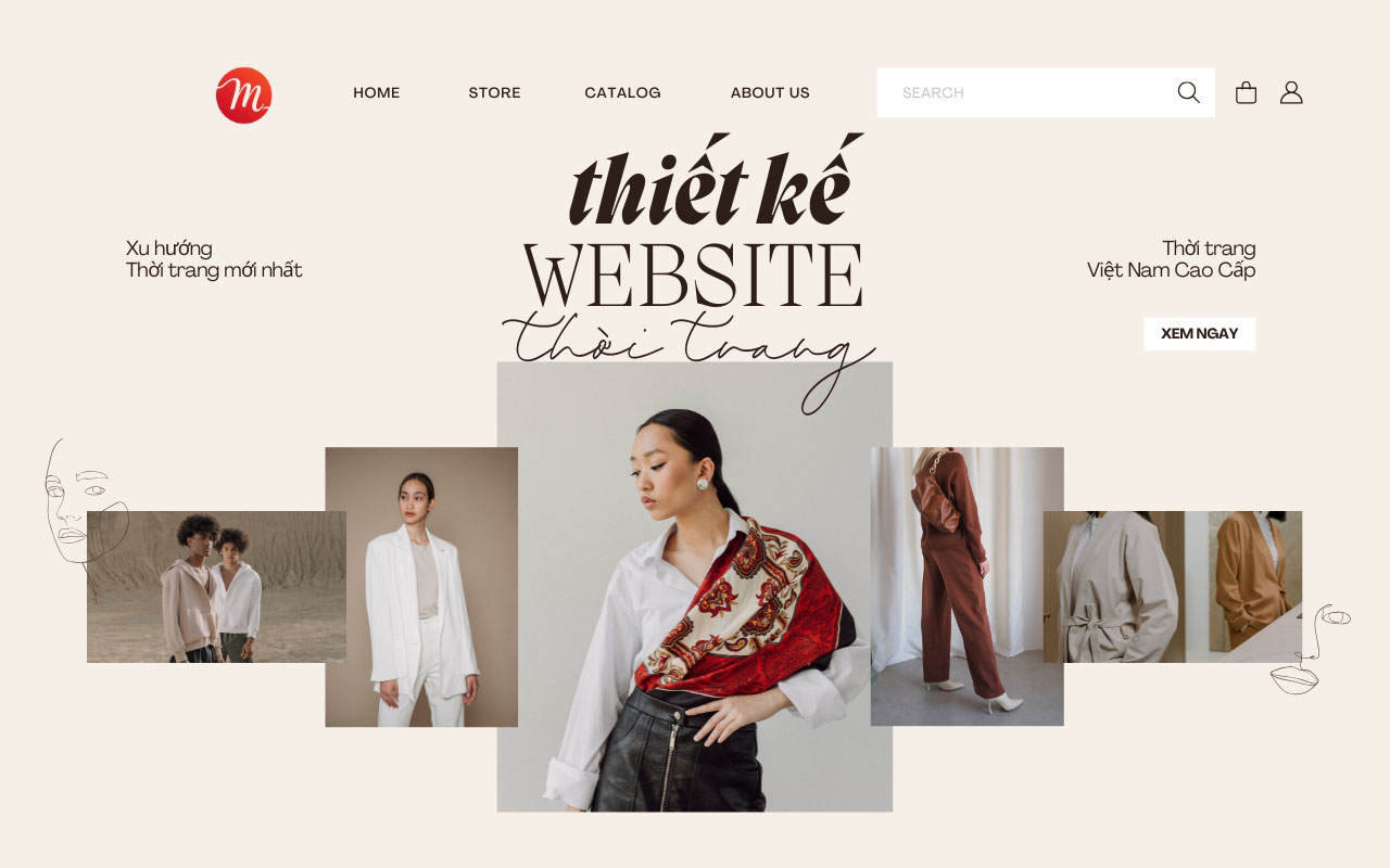thiết kế website thời trang, thiết kế web bán quần áo, web bán quần áo, mẫu website thời trang