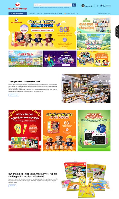 thiết kế website bán sách, thiết kế website bán sách online