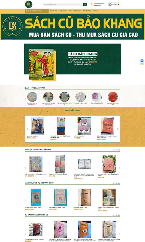 thiết kế website bán sách, thiết kế website bán sách online