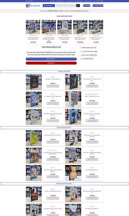 thiết kế website bán sách, thiết kế website bán sách online