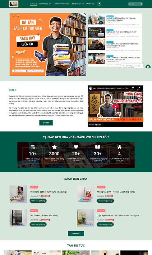 thiết kế website bán sách, thiết kế website bán sách online