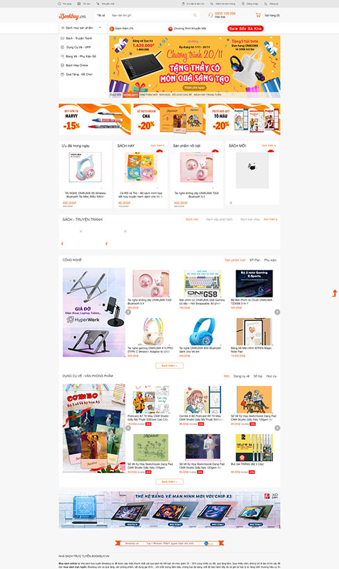 thiết kế website bán sách, thiết kế website bán sách online