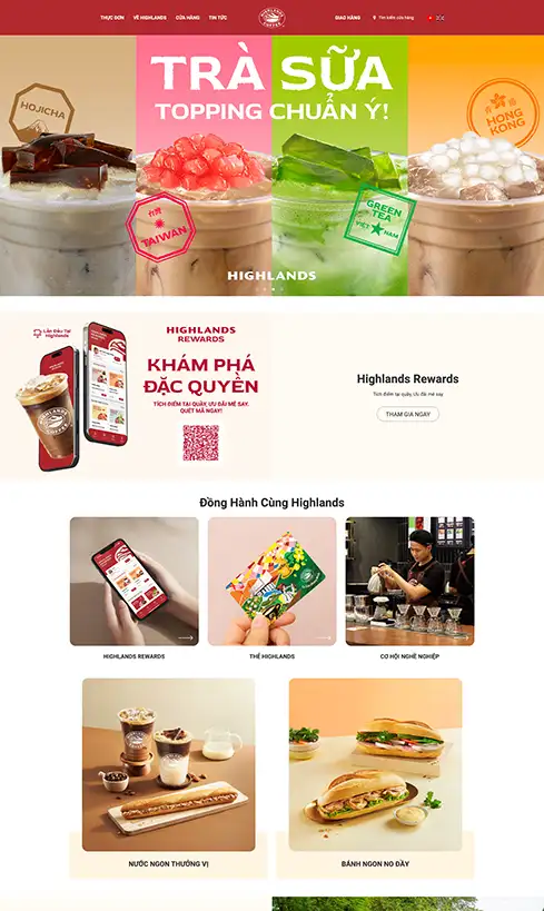thiết kế website quán cà phê, thiết kế website quán cafe