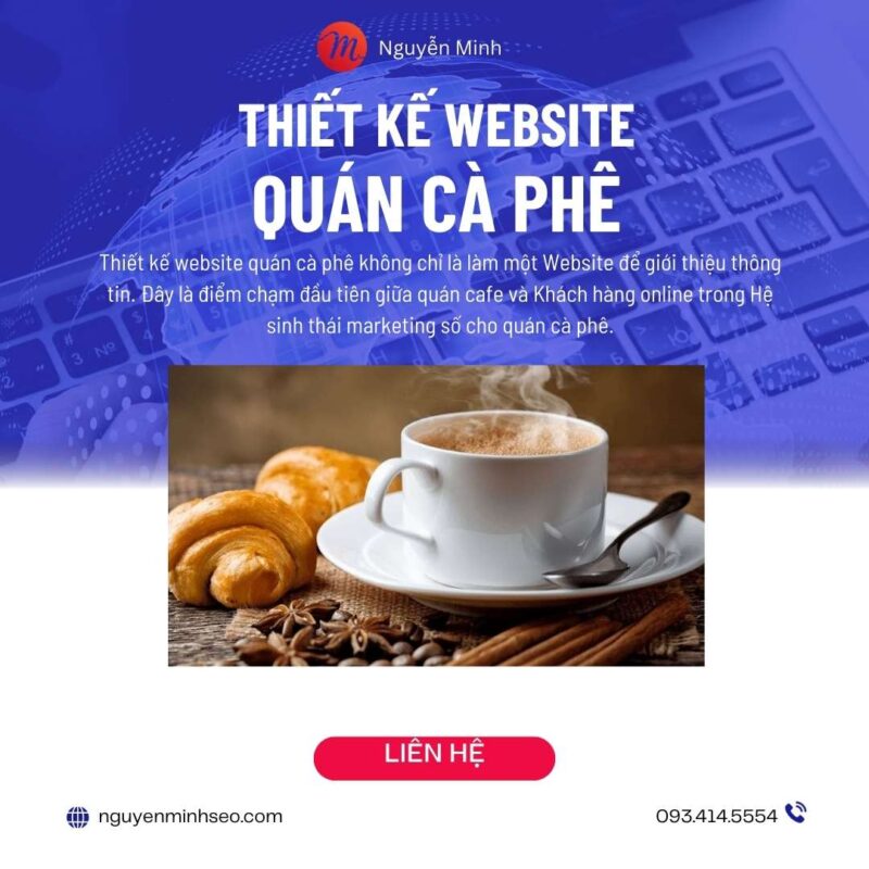thiết kế website quán cà phê, thiết kế website quán cafe