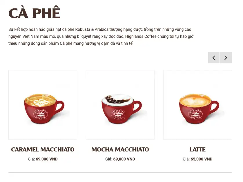 thiết kế website quán cà phê, thiết kế website quán cafe