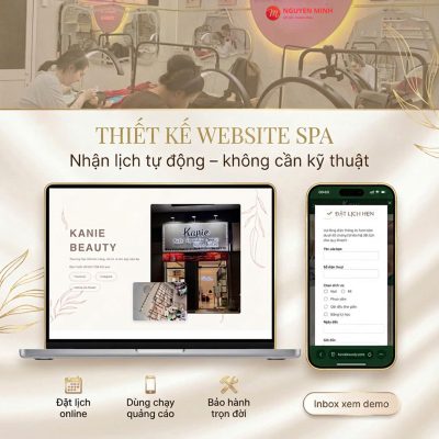 thiết kế website tiệm nail, thiết kế website nail