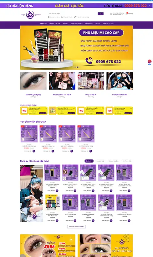 thiết kế website tiệm nail, thiết kế website nail