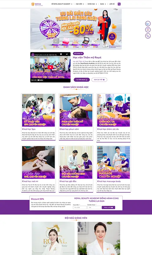 thiết kế website tiệm nail, thiết kế website nail