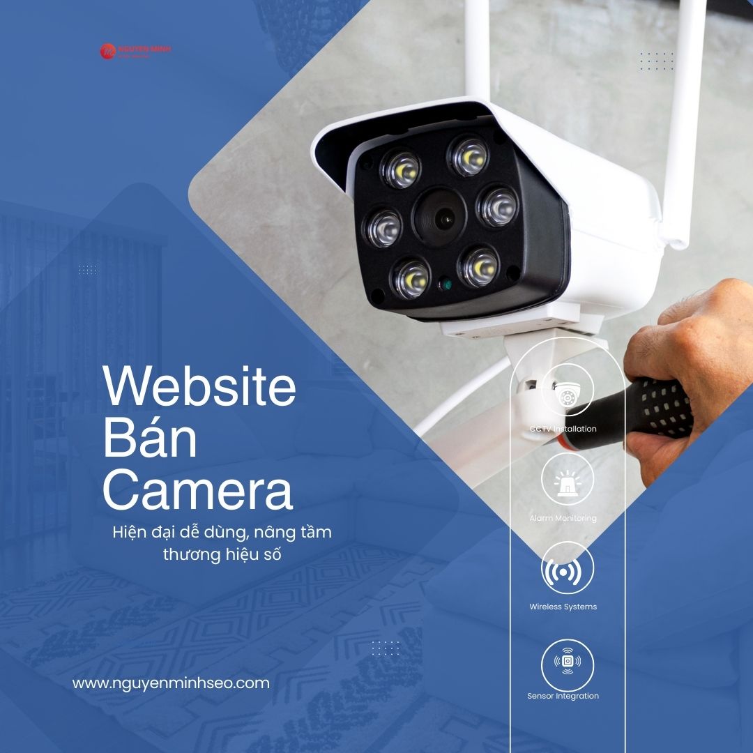 thiết kế website camera, thiết kế website bán camera, bán camera quan sát, thiết bị viễn thông, dịch vụ lắp đặt camera