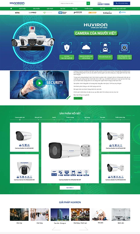 thiết kế website camera, thiết kế website bán camera, bán camera quan sát, thiết bị viễn thông, dịch vụ lắp đặt camera