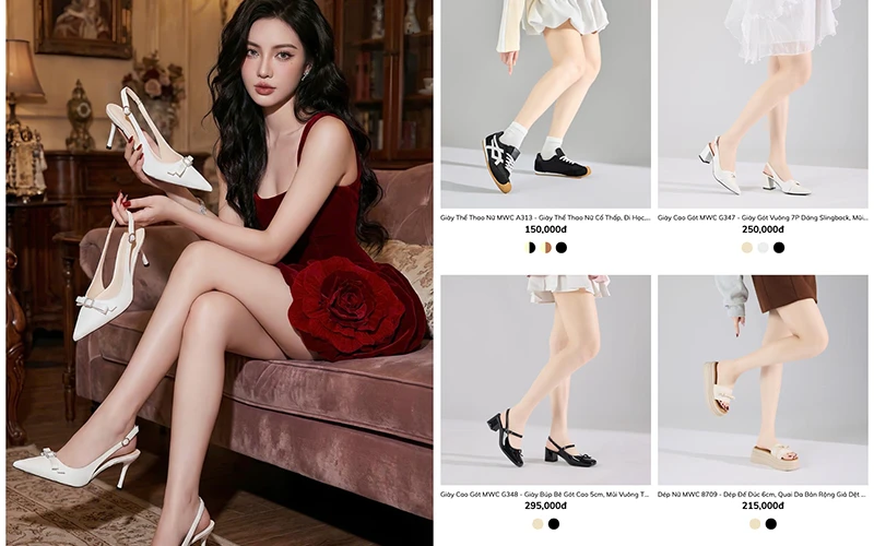 thiết kế website bán giày