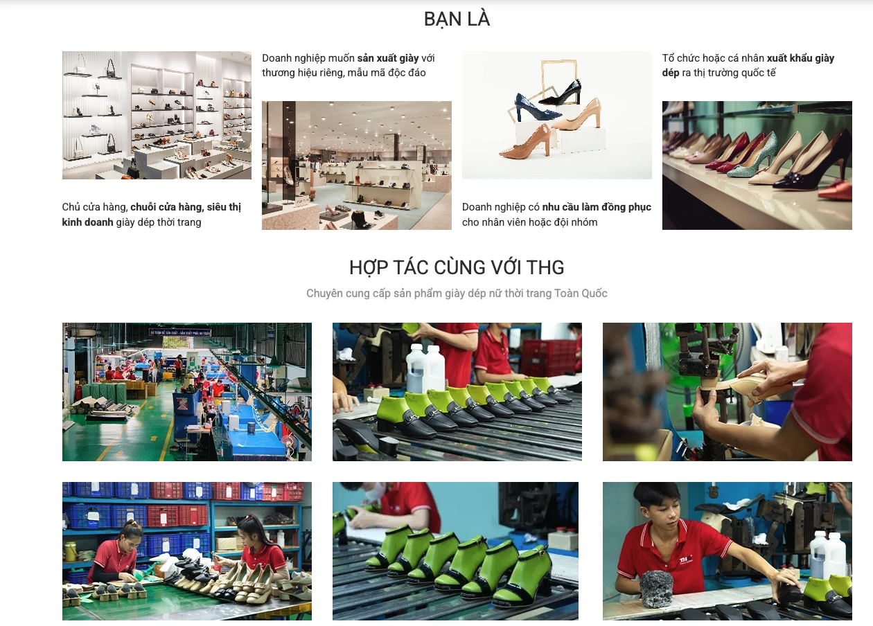 thiết kế website bán giày