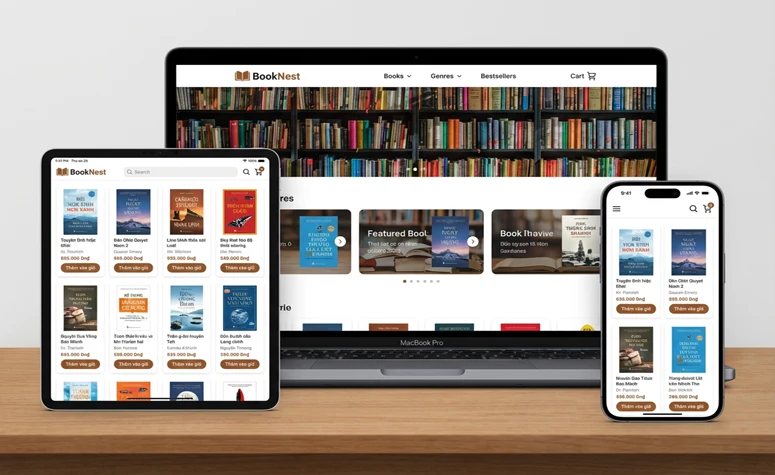 thiết kế website bán sách