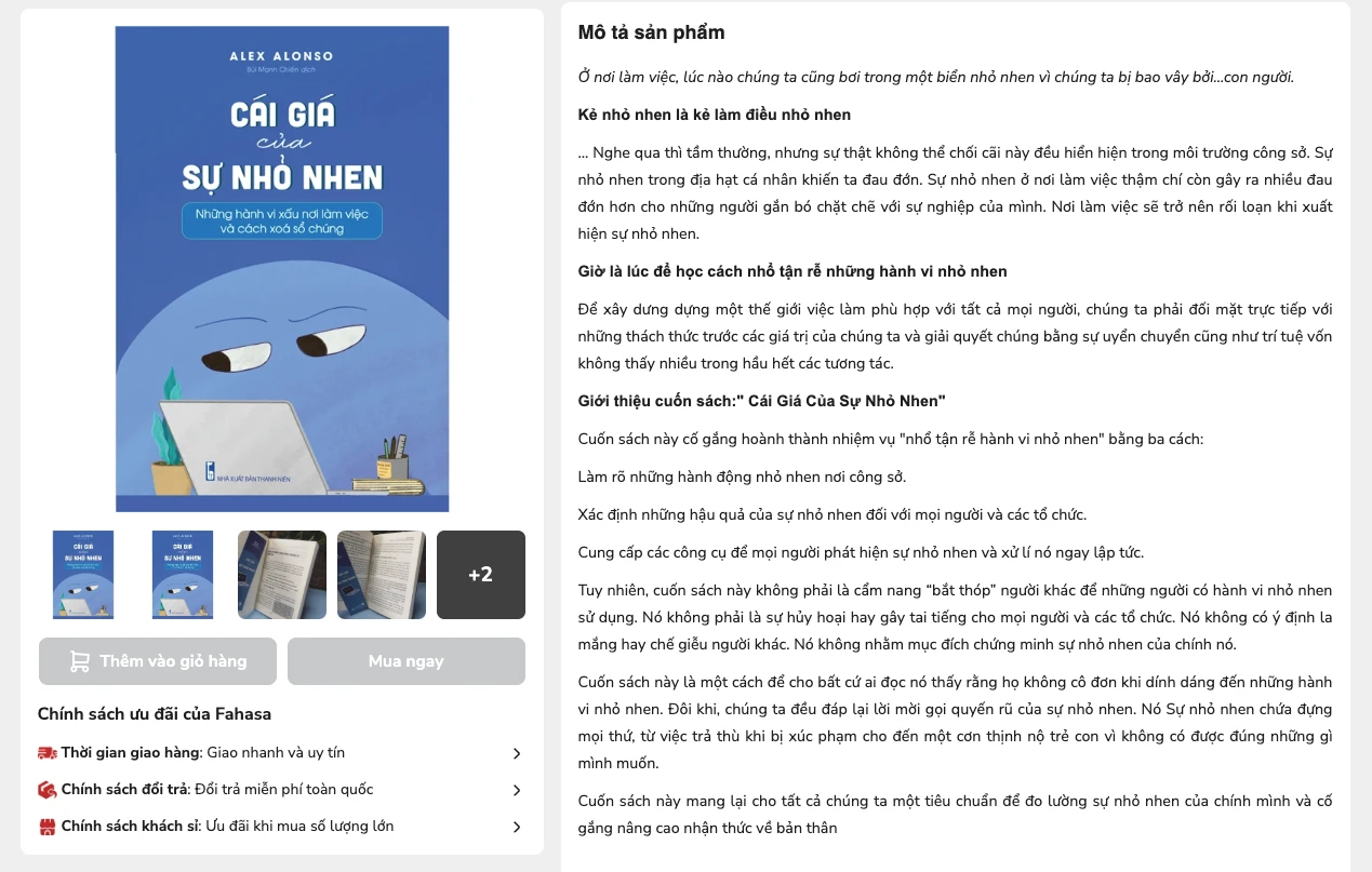 thiết kế website bán sách