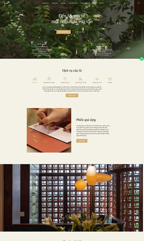 thiết kế website cho spa, thiết kế website spa, thiết kế web spa