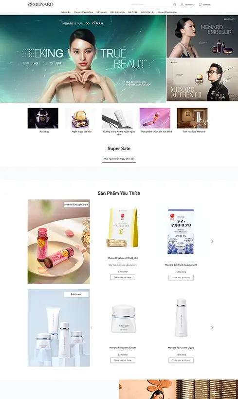 thiết kế website cho spa, thiết kế website spa, thiết kế web spa