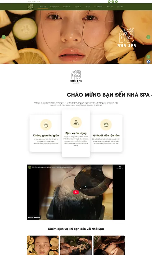 thiết kế website cho spa, thiết kế website spa, thiết kế web spa