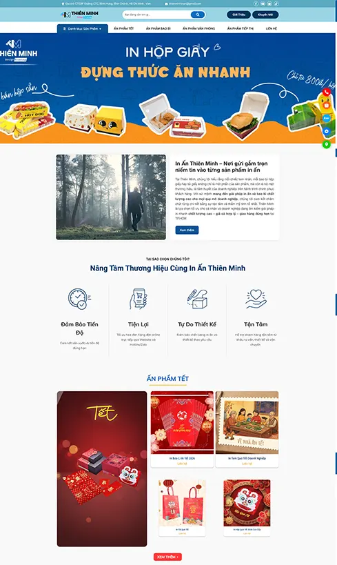 thiết kế website in ấn
