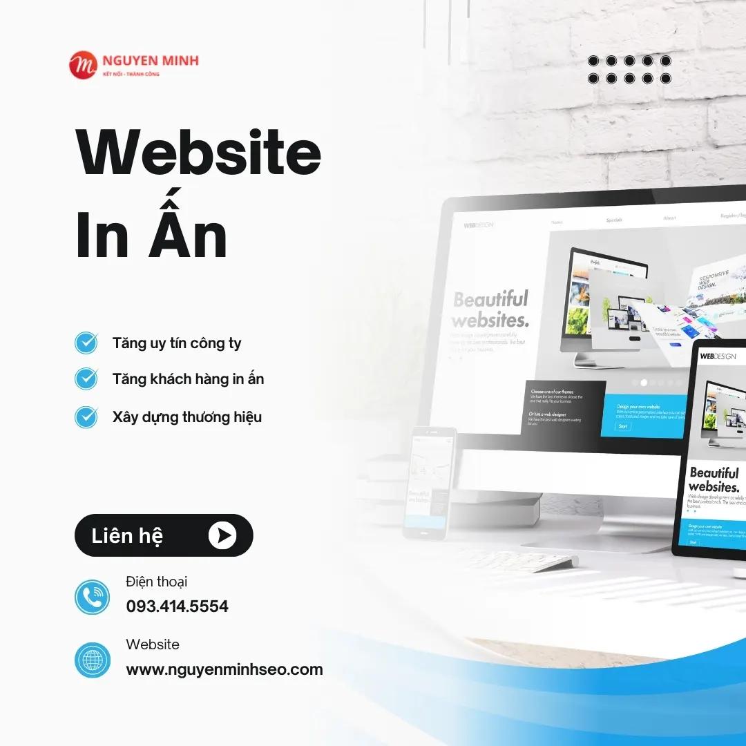 thiết kế website in ấn