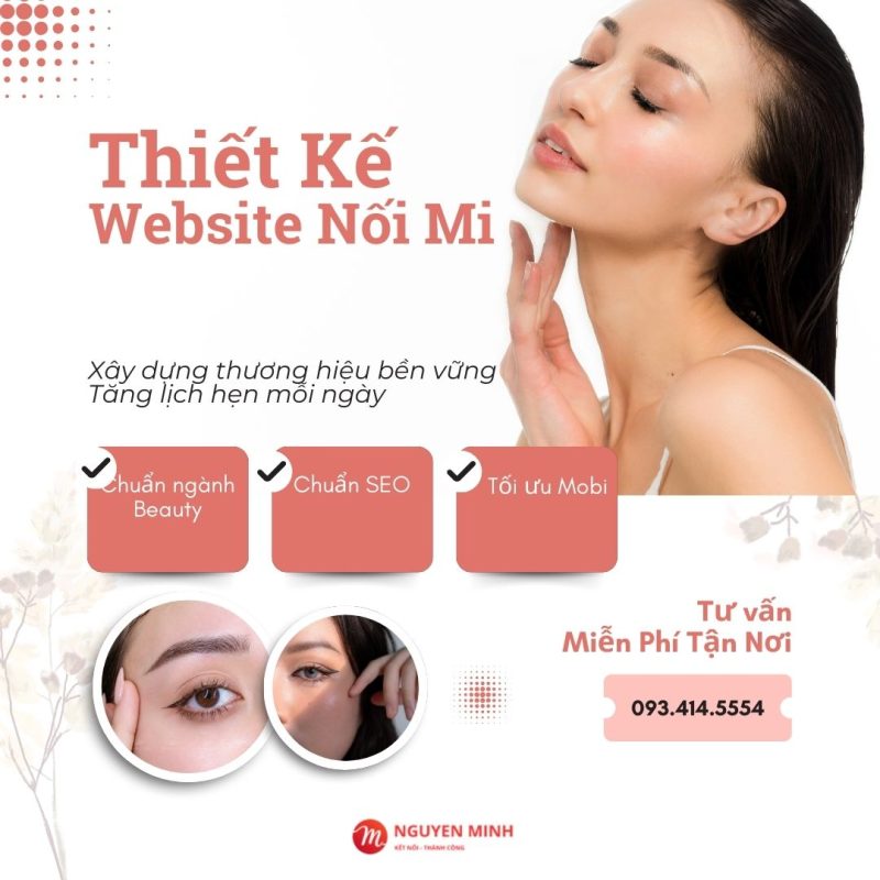 thiết kế website nối mi, thiết kế website uốn mi, thiết kế website Eyelash, thiết kế website Lash Artist, thiết kế website Beauty Studio, thiết kế website Academy
