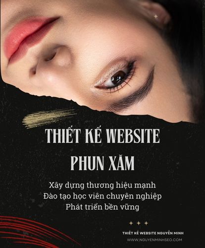 thiết kế website phun xăm, thiết kế website phun xăm chân mày, thiết kế website đào tạo học viên phun xăm