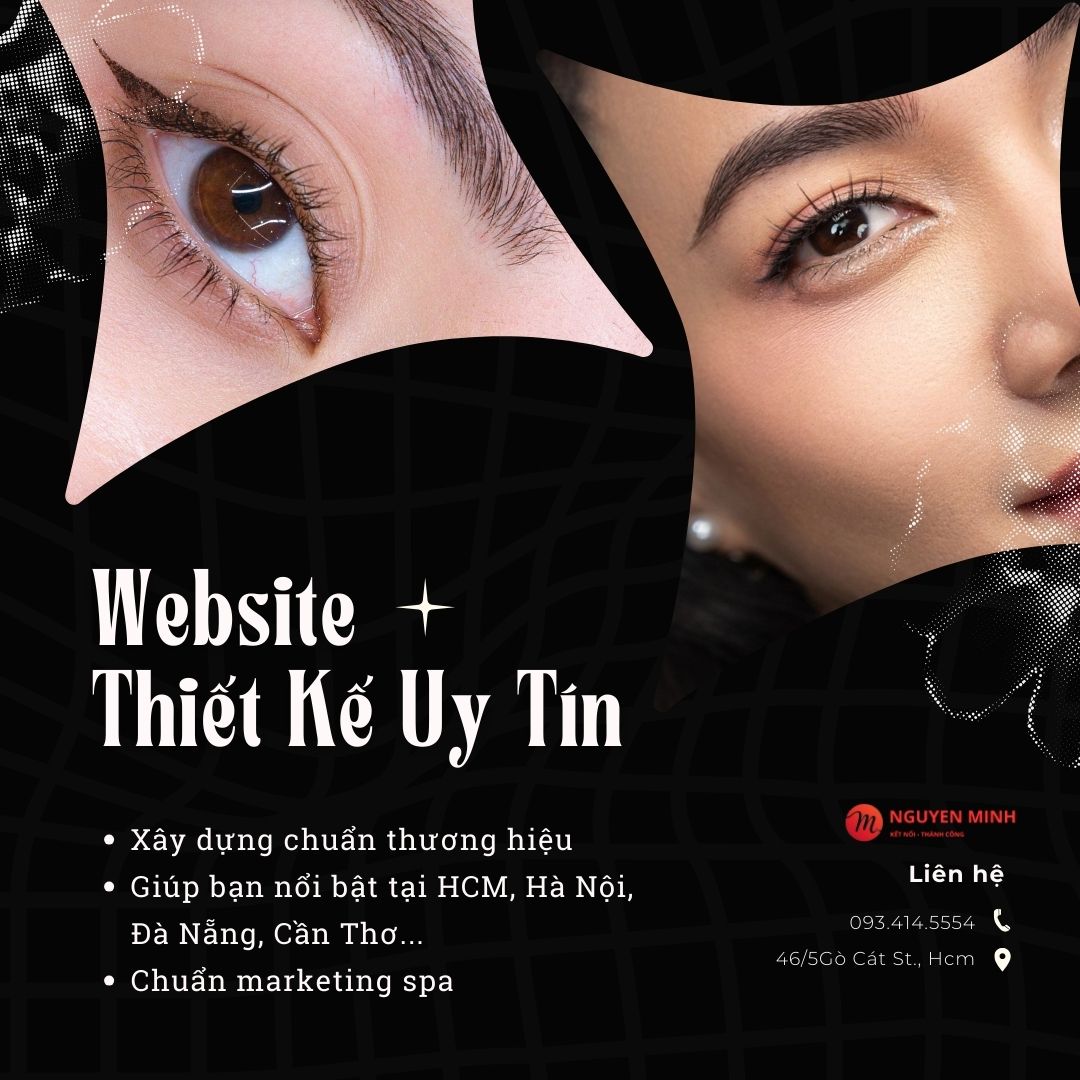 thiết kế website phun xăm, thiết kế website phun xăm chân mày, thiết kế website đào tạo học viên phun xăm