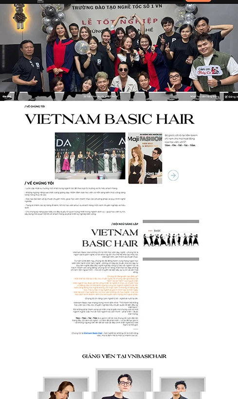 thiết kế website salon tóc, thiết kế website Hair Salon, thiết kế website Hair Studio, thiết kế website Hair Artist, thiết kế website Hair Academy, thiết kế website Basic Hair Academy