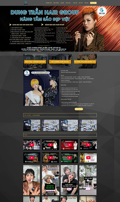 thiết kế website salon tóc, thiết kế website Hair Salon, thiết kế website Hair Studio, thiết kế website Hair Artist, thiết kế website Hair Academy, thiết kế website Basic Hair Academy