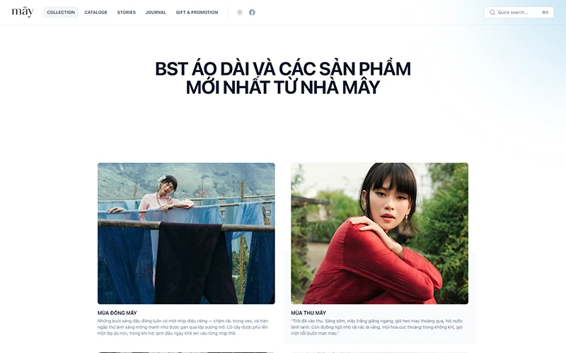 thiết kế website may mặc