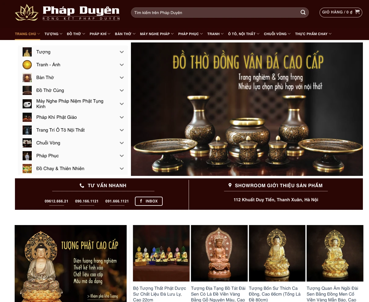 thiết kế website bán đồ thờ cúng, thiết kế website đồ thờ cúng, thiết kế website bán tượng phật, thiết kế website tượng phật