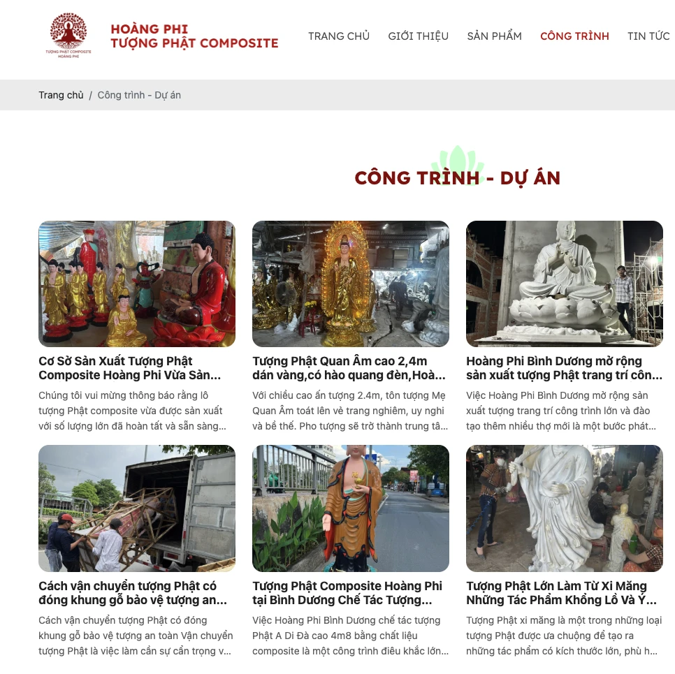 thiết kế website bán đồ thờ cúng, thiết kế website đồ thờ cúng, thiết kế website bán tượng phật, thiết kế website tượng phật