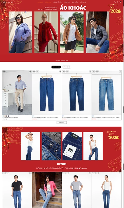 thiết kế website bán quần áo