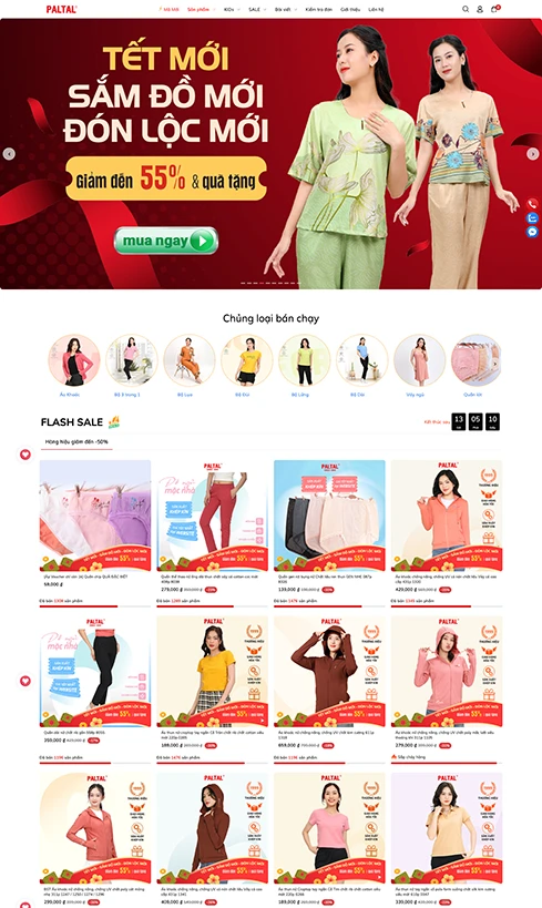 thiết kế website bán quần áo