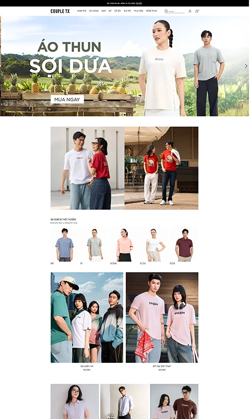 thiết kế website bán quần áo