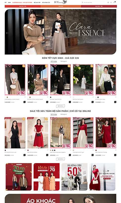 thiết kế website bán quần áo