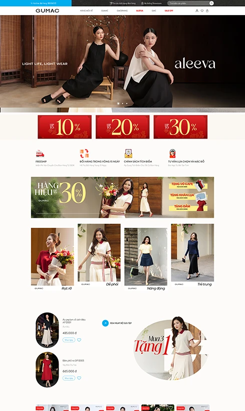 thiết kế website bán quần áo