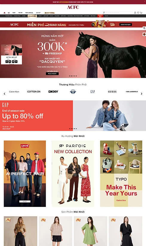 thiết kế website bán quần áo