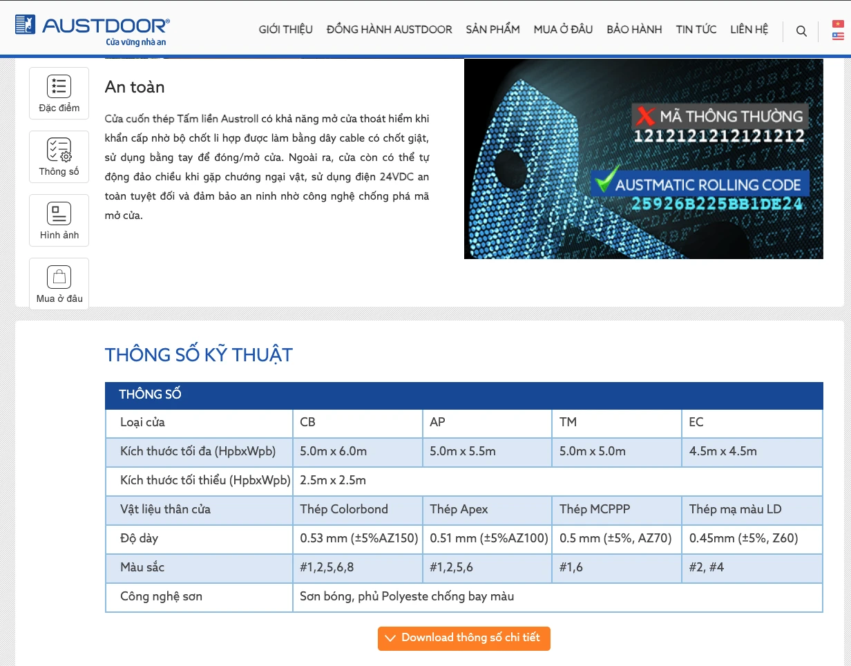 thiết kế website cửa cuốn, thiết kế website bán cửa cuốn