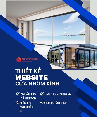 thiết kế website nhôm kính, thiết kế website cửa nhôm kính, website bán cửa nhôm kính, website công ty nhôm kính