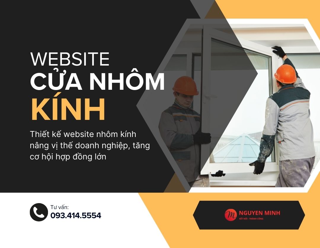 thiết kế website nhôm kính, thiết kế website cửa nhôm kính, website bán cửa nhôm kính, website công ty nhôm kính
