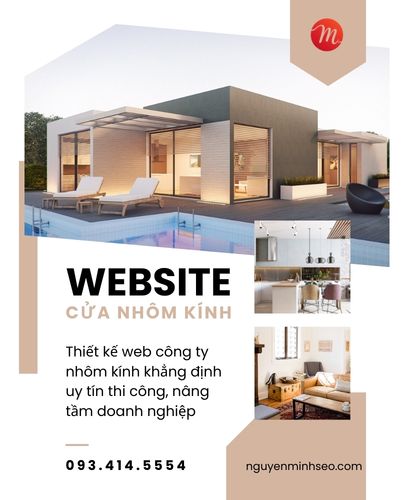 thiết kế website nhôm kính, thiết kế website cửa nhôm kính, website bán cửa nhôm kính, website công ty nhôm kính