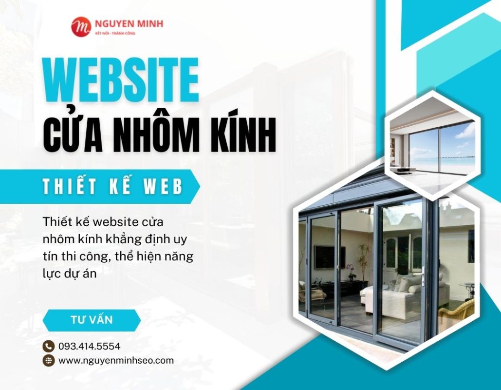 thiết kế website nhôm kính, thiết kế website cửa nhôm kính, website bán cửa nhôm kính, website công ty nhôm kính