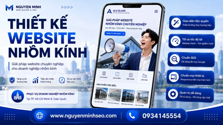 thiết kế website nhôm kính,thiết kế website cửa nhôm kính