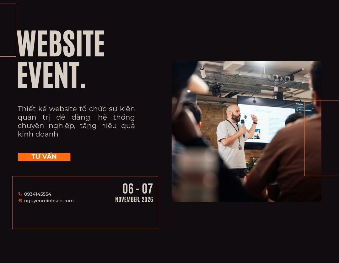 thiết kế website tổ chức sự kiện, thiết kế website tổ chức event, thiết kế website tổ chức hội thảo