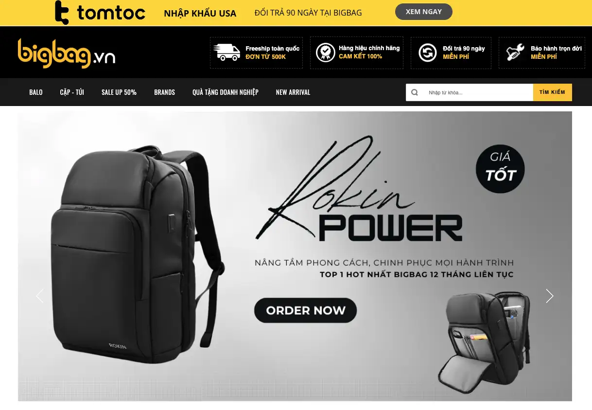 thiết kế website balo túi xách, thiết kế website bán balo, thiết kế website túi xách, thiết kế website bán túi xách, thiết kế website shop balo túi xách