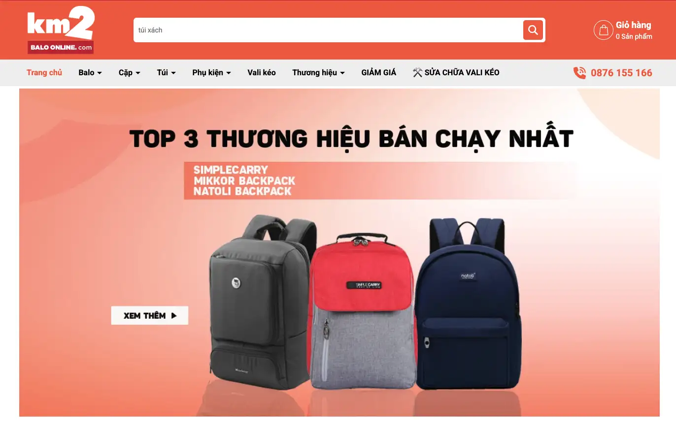 thiết kế website balo túi xách, thiết kế website bán balo, thiết kế website túi xách, thiết kế website bán túi xách, thiết kế website shop balo túi xách